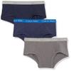 Calvin Klein Kids Boys' Modern Cotton Brief Underwear 3-Pack, Blue/Castle Rock/Black, X-Small view 1