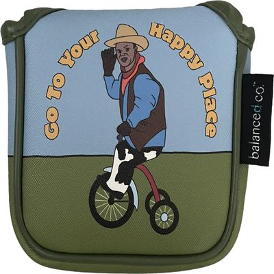 Balanced Co. Funny Golf Putter Headcover (Happy Place/Mallet)