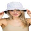 2Chique Boutique Women's Sequin Bucket Hat with Sequin (White) view 1