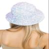 2Chique Boutique Women's Sequin Bucket Hat with Sequin (White) view 3