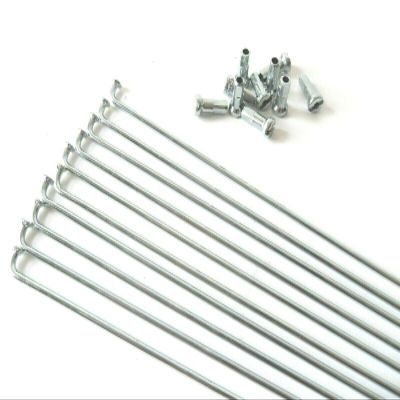 10Pcs 14G 2mm Bicycle Bike Steel Spokes with Nipples 80 mm -197 mm (Size : 145MM)