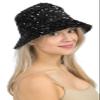 2Chique Boutique Women's Sequin Bucket Hat (Black) view 3