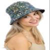 2Chique Boutique Women's Sequin Bucket Hat (Blue) view 3