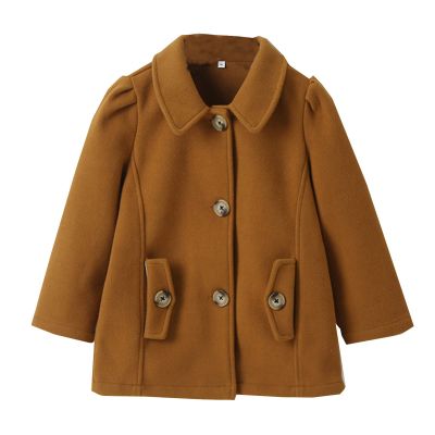 Toddler Girls Winter Long Sleeve Warm Fleece Coat Jacket Solid Color for Babys Clothes Brown Toddler (Brown, 4-5 Years)