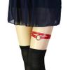 alisikee Adjustable O-ring Leg Garter, Elastic Thigh Garters Belt for Women, 1 Pair, Red view 2