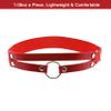 alisikee Adjustable O-ring Leg Garter, Elastic Thigh Garters Belt for Women, 1 Pair, Red view 3