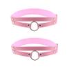 alisikee Adjustable O-ring Leg Garter, Elastic Thigh Garters Belt for Women, 1 Pair, Pink view 1