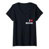 Womens I Love Reese Name Personalized Funny Red Heart Love V-Neck T-Shirt view 1
