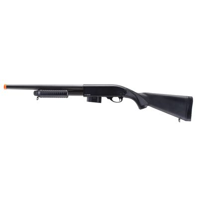 870 Spring Magazine fed Airsoft Shotgun (Black)-A&K