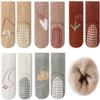 Exegawe Baby Non Slip Socks Winter - 5 Pairs Toddler Kids Thick Warm Crew Socks with Grips for Girls Boys Non Skid Socks(E1-5 Colors,S/6-12 months) view 1