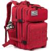 QT&QY Red Military Tactical Backpacks For women Fitness Army Molle Daypack 45L Large 3 Day emergency survival backpack Bug Out Bag Gym Rucksack With Bottle Holder view 1