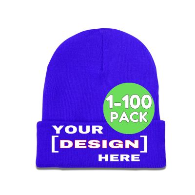 Custom Your Name/Text/Logo/Image Men's Knit Cuffed Beanie