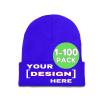Custom Your Name/Text/Logo/Image Men's Knit Cuffed Beanie view 1