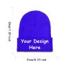 Custom Your Name/Text/Logo/Image Men's Knit Cuffed Beanie view 2