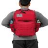 QT&QY Red Military Tactical Backpacks For women CCW Army Laser cut Molle Daypack 45L Large 3 Day Bug Out Bag Gym Rucksack With Bottle Holder medical Rucksack view 4