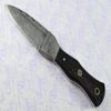 New Genuine Damascus Steel Bespoke Full Tang Water Buffalo Handle Sheffield Sgian Dubh with Leather Sheath Boxed view 3