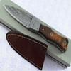 Sheffieldcutleryshop New Genuine Damascus Steel Bespoke Full Tang Kiln Dried Exotic Black Rosewood Handle Sheffield Sgian Dubh with Leather Sheath Boxed view 1