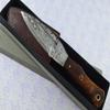 Sheffieldcutleryshop New Genuine Damascus Steel Bespoke Full Tang Kiln Dried Exotic Black Rosewood Handle Sheffield Sgian Dubh with Leather Sheath Boxed view 2