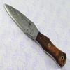 Sheffieldcutleryshop New Genuine Damascus Steel Bespoke Full Tang Kiln Dried Exotic Black Rosewood Handle Sheffield Sgian Dubh with Leather Sheath Boxed view 3
