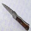 Sheffieldcutleryshop New Genuine Damascus Steel Bespoke Full Tang Kiln Dried Exotic Black Rosewood Handle Sheffield Sgian Dubh with Leather Sheath Boxed view 4