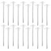 Tent Stakes, Galvanized Steel Pop Up Tent Stakes Pegs with Fluorescent Stopper for Pitching Camping Tents Canopy (White 20pcs) view 1