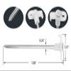 Tent Stakes, Galvanized Steel Pop Up Tent Stakes Pegs with Fluorescent Stopper for Pitching Camping Tents Canopy (White 20pcs) view 2
