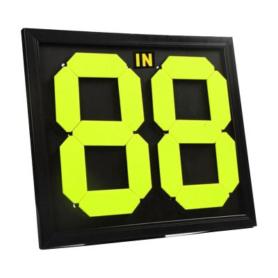 Colaxi Portable Football Soccer Manual Substitution Board Card Two Digit Reversible Numbers Double Sided Display Fluorescent Display Easily Operate