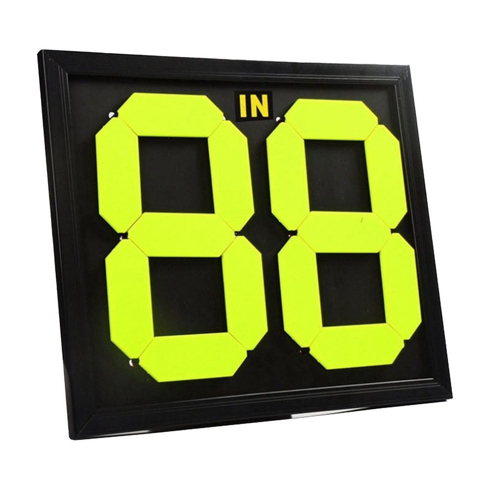Colaxi Portable Football Soccer Manual Substitution Board Card Two Digit Reversible Numbers Double Sided Display Fluorescent Display Easily Operate