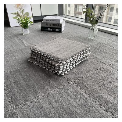 HSYFdy Interlocking Carpet Tiles Shaggy Soft EVA Foam Mats, Area Rugs Protective Floor Tiles Exercise Play Mat for Children Room Home Parlor Bedroom (Color : B, Size : 30x30x1.0cm-20pcs)