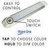 Wave One Marine 12" Dual Color Dimmable Dome Boat Light | 12V Volt RV Aluminum Housing Touch Dimmer Switch | IP67 Waterproof Interior Exterior (White | Red) view 3