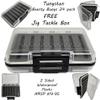 Tungsten UV Glow Ice Fishing Jigs- Beasty Buoys 24 Pack Free Tackle Box Case Included 6mm 2 gm #8 Hook Lure Bait Walleye Crappie Panfish Trout view 3