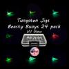 Tungsten UV Glow Ice Fishing Jigs- Beasty Buoys 24 Pack Free Tackle Box Case Included 6mm 2 gm #8 Hook Lure Bait Walleye Crappie Panfish Trout view 4