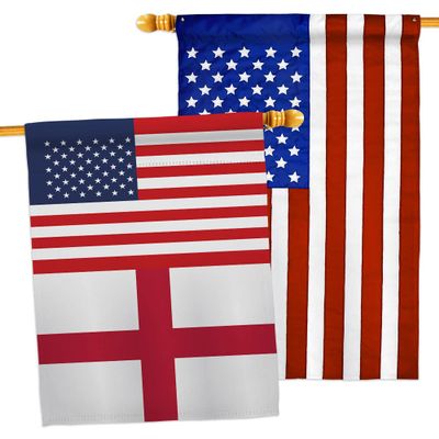 World Cup England USA Friendship Flag American Flag Banner Pack Patio Porch Lawn Garden Room Decorations Outdoor Tapestry Yard Signs Art FIFA Gifts Team Qatar Trophy Soccer Game Football Made in USA