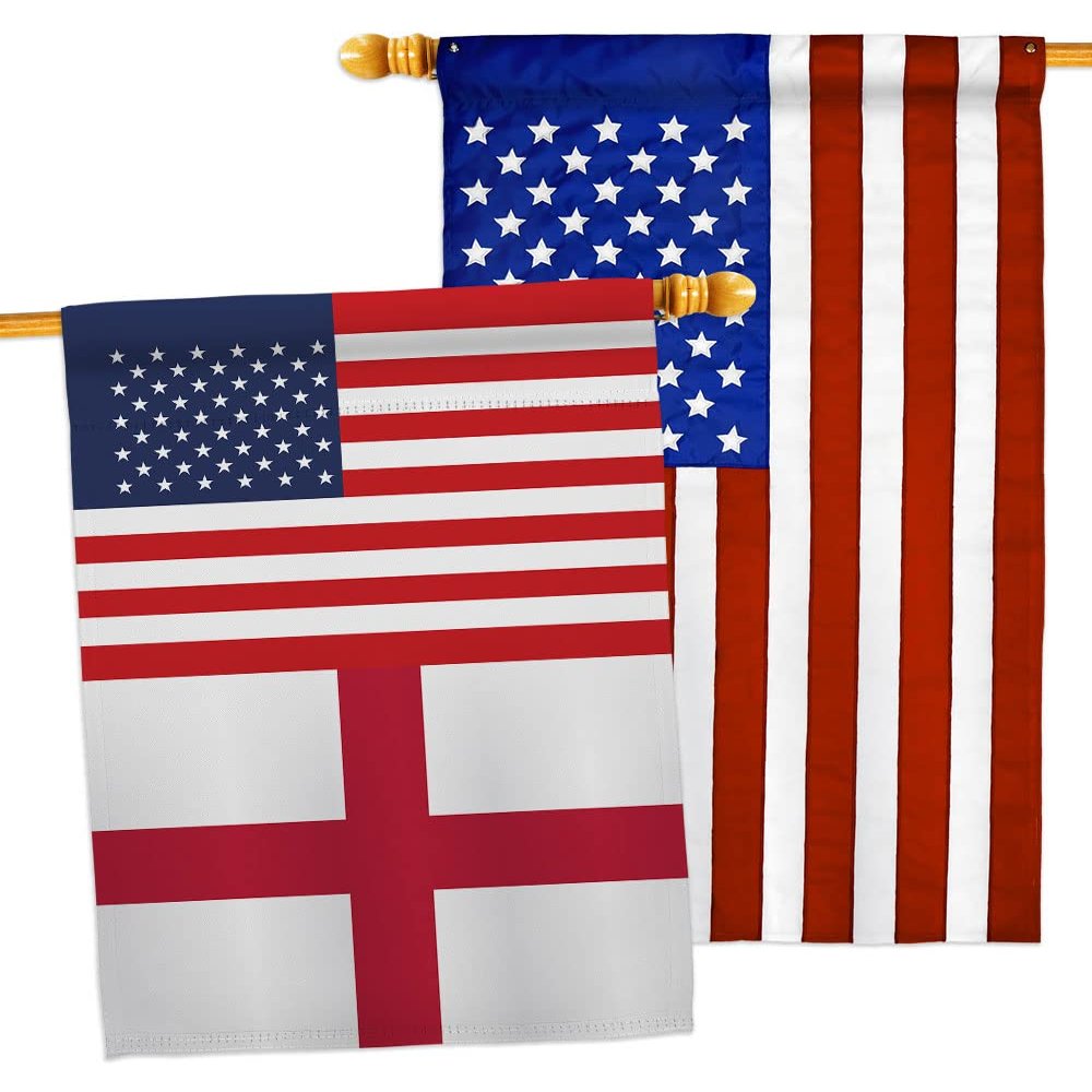 World Cup England USA Friendship Flag American Flag Banner Pack Patio Porch Lawn Garden Room Decorations Outdoor Tapestry Yard Signs Art FIFA Gifts Team Qatar Trophy Soccer Game Football Made in USA