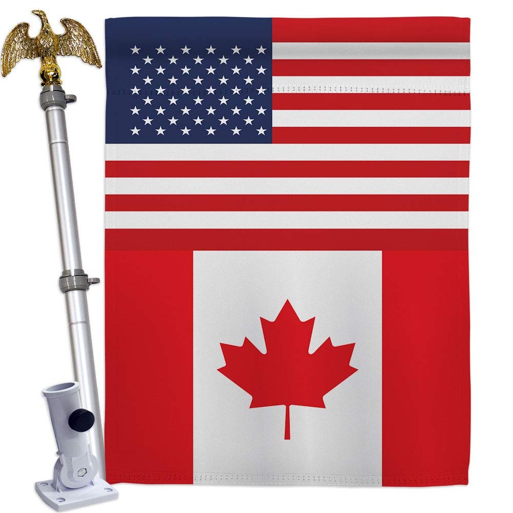 World Cup Canada USA Friendship Flag Home Decor Banner Room Wall Art Patio Porch Lawn Garden Flag Stand Pole Outdoor Tapestry Yard Signs FIFA Gifts Team Qatar Trophy Soccer Game Football Made in USA