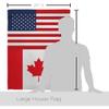 World Cup Canada USA Friendship Flag Home Decor Banner Room Wall Art Patio Porch Lawn Garden Flag Stand Pole Outdoor Tapestry Yard Signs FIFA Gifts Team Qatar Trophy Soccer Game Football Made in USA view 2