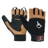 BTR BORN TO RACE Wheelchair Gloves for Men and Women  Full Thumb Mobility Gloves for Active Lifestyles and Intense Sports, Boosting Comfort and Performance (Brown-S) view 1