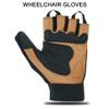 BTR BORN TO RACE Wheelchair Gloves for Men and Women  Full Thumb Mobility Gloves for Active Lifestyles and Intense Sports, Boosting Comfort and Performance (Brown-L) view 4