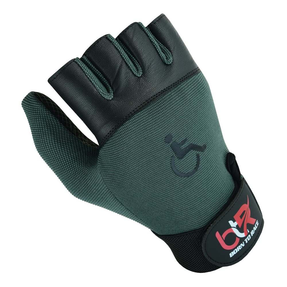 BTR BORN TO RACE Wheelchair Gloves for Men and Women  Full Thumb Mobility Gloves for Active Lifestyles and Intense Sports, Boosting Comfort and Performance (Black-XL)
