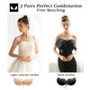 2 Pairs Sticky Bra Backless Strapless Push up Bras for Women, Invisible Adhesive Lift Lace up Bra for Large Breasts - Fit for C Cup view 3