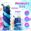 5 Pcs Collapsible Water Bottles 16 oz Portable Foldable Water Bottles Silicone Leak Proof Travel Water Bottle Reusable Sports Water Bottle with Metal Clip for Camping Hiking Travel(Mixed Color ) view 2