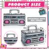 Cunhill 1 Piece Inflatable Boom Box Beverage Cooler Summer 80s 90s Theme Party Decorations Inflatable Cooler Radio Blow up Boom Box Birthday Drink Favors for Retro Nightclub Party Hip Hop Supplies view 2