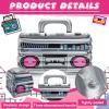 Cunhill 1 Piece Inflatable Boom Box Beverage Cooler Summer 80s 90s Theme Party Decorations Inflatable Cooler Radio Blow up Boom Box Birthday Drink Favors for Retro Nightclub Party Hip Hop Supplies view 3