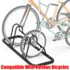Simple Houseware 2 Bike Bicycle Floor Parking Adjustable Storage Stand, Black view 2