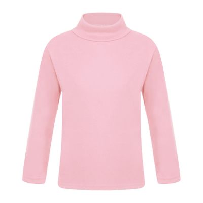 Huimingda Girls Boys Thermal Shirt Long Sleeve Mock Neck Top Base Undershirt Pink 5-6 Years