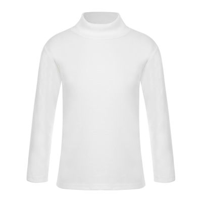 Huimingda Girls Boys Thermal Shirt Long Sleeve Mock Neck Top Base Undershirt White 9-10 Years