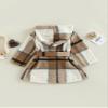 Douhoow Toddler Baby Girl Dress Coat Long Sleeve Plaid Baby Girl Fleece Jacket Fall Winter Outerwear Outfit (Plaid, 3-4 Years) view 3