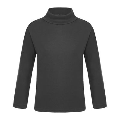 Huimingda Girls Boys Thermal Shirt Long Sleeve Mock Neck Top Base Undershirt Black 2-3 Years