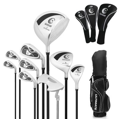 GYMAX Complete Golf Club Set for Women, 14 PCS Right Hand Golf Set with #1 Driver & #3 Fairway & #4 Hybrid & #6/#7/#8/#9/#P Irons, Putter & Head Covers, Ladies Golf Clubs Full Set (Black)