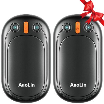 AI Hand Warmers Rechargeable, AaoLin 2 Pack Electric Hand Warmers Reusable, 12Hrs Long Heating, Portable Pocket Handwarmer Great Gift for Outdoors, Camping, Golf, Hunting Gear